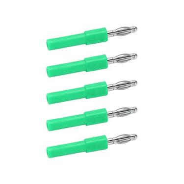 Imagem de 5pcs 4mm Adaptador de Plugue de Banana Forte Conectividade Alta Condutividade Conversão Banana Plug de 4 Mm a 2 Mm Adaptador de Sonda para Usos Multifuncionais (Verde)
