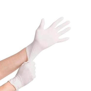 Imagem de Luvas Descartáveis De Látex Talge Com Pó Natural - 100 Unid., G com pó