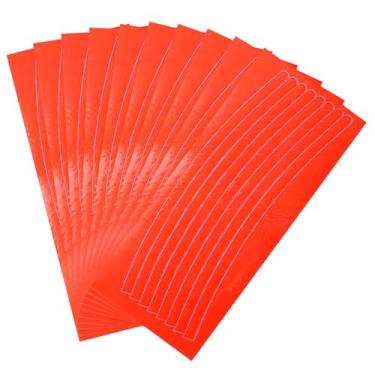 Imagem de HARFINGTON 80 peças de tiras refletivas para rodas 1 x 21 cm, adesivos refletores noturnos refletores de segurança refletores adesivos para bicicleta ao ar livre para veículos, trailers, caminhões