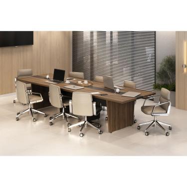 Imagem de Conjunto Escritório: Mesa Reunião 6376 + 2 Módulos 6378