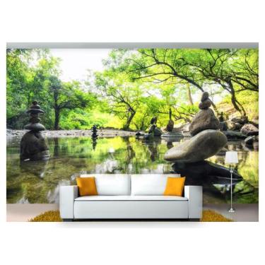 Imagem de Papel De Parede Jardim Japonês Pedras Relaz 3D Jjp11 - Você Decora