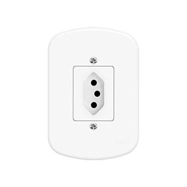 Imagem de Tomada 2P+T 10A/250V com Placa e Caixa - Externa Modular - Modulare/Evidence Fame Tomada 2P+T 10A/250V Fame