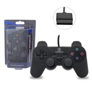 Imagem de Controle Compatível Com Playstation 2 Dualshock 2 Ps2 Slim Joystick Preto
