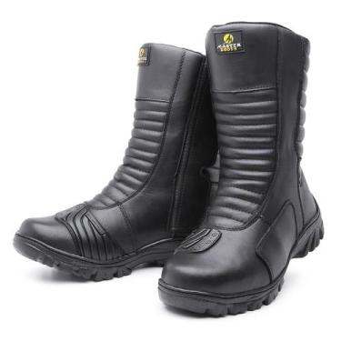 Imagem de Bota Coturno Masculino Motociclista Original Couro Legitimo - Master B