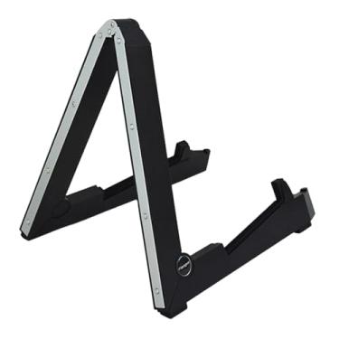 Imagem de menolana Suporte de guitarra dobrável, elegante, portátil, antiderrapante, suporte de chão com estrutura para banjo, baixo, instrumento de cordas, casa