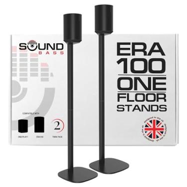 Imagem de Sound Bass Suporte De Chão Era100, Duplo (2 Peças), Compatível Com Sonos Era 100, Alto-Falantes One Ou Play 1, Acessórios Incluídos. Projetado No Reino Unido, Duplo, Par (Preto)