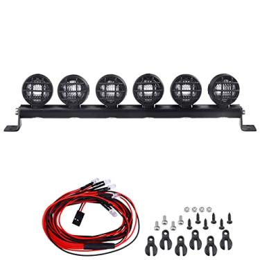 Imagem de GoHobby 110 mm 1/10 RC LED barra de luz LED kit de 6 luzes LED para TRX4 Traxxas Slash 4x4 2WD Stampede SCX10 e SCX10 II Redcat Gen7 Gen 8 Crawler Car Truck