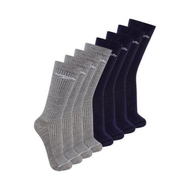 Imagem de Kit com 8 Pares de Meias Esportiva Cano Longo Speedo 8027 Colorido, Az