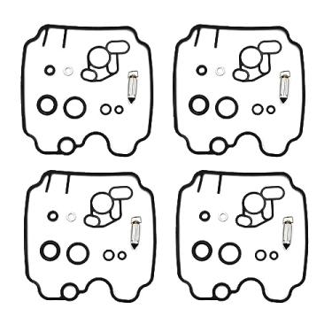 Imagem de Hippotech Pacote com 4 kits de reparo de carburador de motocicleta para Yamaha XJ 600 XJ600S Diversion 1992 XJ600N 1994-1995