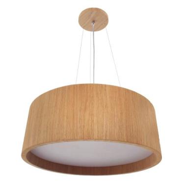 Imagem de Pendente Wood Redondo 40Cm - 4 Luzes E27 - Freijó - Bonadri