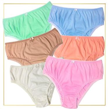 Imagem de Kit 5 Calcinha Tanga Adulto 100 Algodão P, M , G GG - Maramiss Lingeri