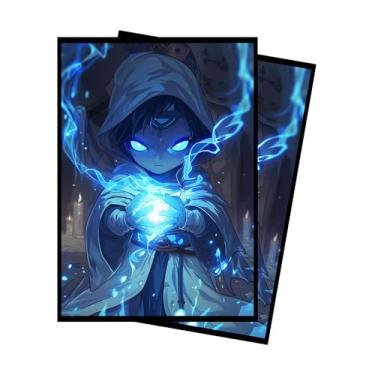Imagem de Paramint Capas para cartas Chibi Jace MTG – 100 unidades de mangas TCG tamanho padrão – Compatível com Magic The Gathering, Lorcana – Manga dupla – Design de arte original