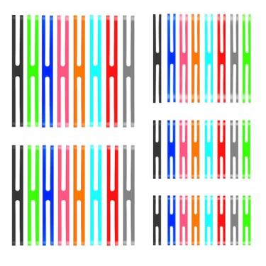 Imagem de MAQUITA 40 Peças De Faixas Elásticas Silicone H-Band Em Cores Sortidas Para Embrulho Livros, Câmeras, Arte, Culinária, Embrulho, Exercícios, Bolsas (5 Tamanhos)