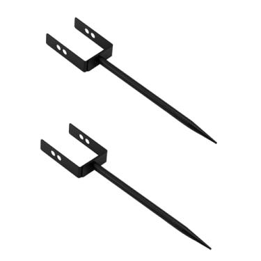 Imagem de 2 Peças Suporte para Tubo de Descida de Água Chuva, Resistente e Durável Preto Ferro Resistente Tamanho Ajustável Âncora para Tubo Descida Suporte Calha Fácil Instalação