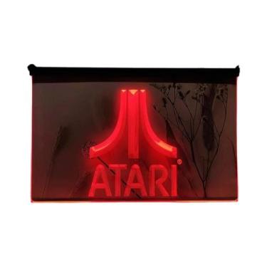 Imagem de Atari Game Logo LED Neon Sign 3D Escultura Arte De Parede Para Casa, Q