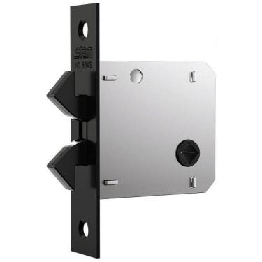 Imagem de Fechadura Porta Correr Banheiro Wc Stam 1006S Preta Preto