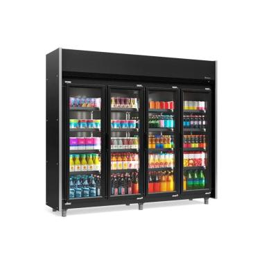 Imagem de Refrigerador Expositor Vertical 1580 Litros Preto 127V Gelopar GEAS-4P LB