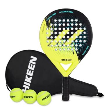 Imagem de Raquete de padel com superfície de fibra de carbono com memória EVA núcleo de espuma flexível raquete de padel leve