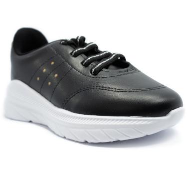 Imagem de Tênis Molekinha Infantil Menina - Preto e Dourado - 35-Feminino