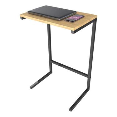 Imagem de Mesa de Apoio 45x30cm Preto Madeira Corazzi Delin