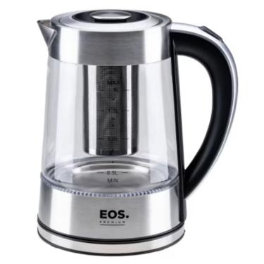 Imagem de Chaleira Eletrica 1.8L EOS 1500W Jarra de Vidro em Inox 127V