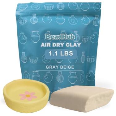 Imagem de 1.1LBS Air Dry Clay - Modeling Clay for Pottery, No Bake No Kiln Required | 500g Airdry Clay for Beginners Pottery Kit Adults DIY Art Craft Set Project (Gray Beige)