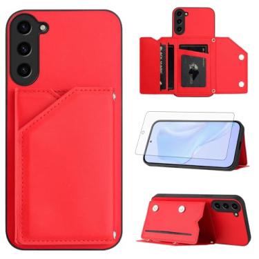 Imagem de Asuwish Capa de telefone para Samsung Galaxy S23 FE 5G capa carteira com protetor de tela de vidro temperado suporte suporte de cartão de crédito alça transversal cordão de couro celular S 23 EF S23FE