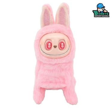 Imagem de Pelúcia Interativa Labubu LED e Som  Anda Sozinho 19cm - Toy King, Ros
