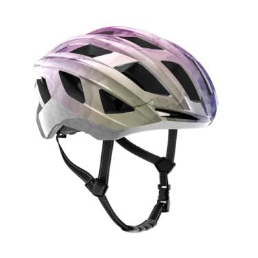 Imagem de YIJU Capacete de bicicleta portátil com alça ajustável para adultos, acessórios de ciclismo, capacete de bicicleta para deslocamento diário, atividades ao, Purple M