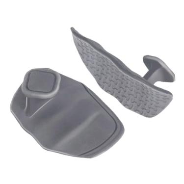 Imagem de oshhni 2 peças de luvas de ginástica para levantamento de peso, antiderrapantes de silicone para homens e mulheres, luvas de treino para calistenia, Cinza