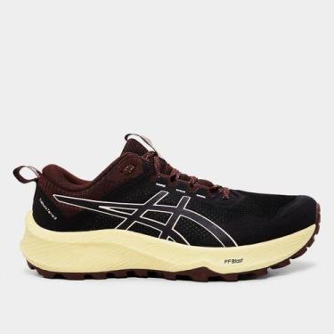 Imagem de Tênis Asics Trabuco Terra 3 Feminino, Preto, Amarelo, 35