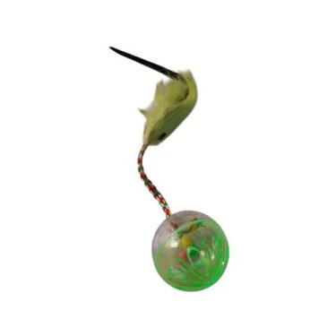 Imagem de Bolinha com Guizo e Corda para Gatos - ART PET, Verde