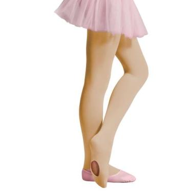 Imagem de Meia Calça Selene Infantil Balé Com Abertura Fio 40, EG, Natural
