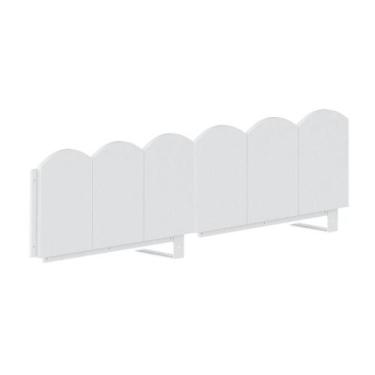 Imagem de Cerquinha Dupla 120cm para Cama Reversível New Garden Casatema Branco