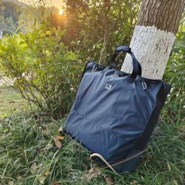 Imagem de TGW RIDING Bolsa de armazenamento para sela de cavalo, grande porta-compartimentos com malha de ar, preta (azul marinho)