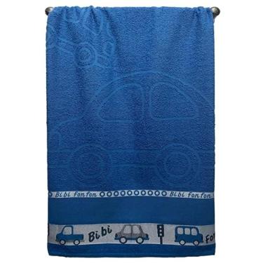 Imagem de Toalha De Banho Infantil Kids Baby Para Bordar Ponto Cruz 100% Algodão - KNS SHOPP (Azul Escuro)