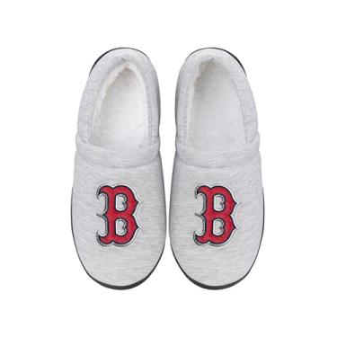 Imagem de FOCO - Moletom masculino MLB Team Big Logo Cinza Sherpa Mocassins Adulto, Boston Red Sox, X-Large