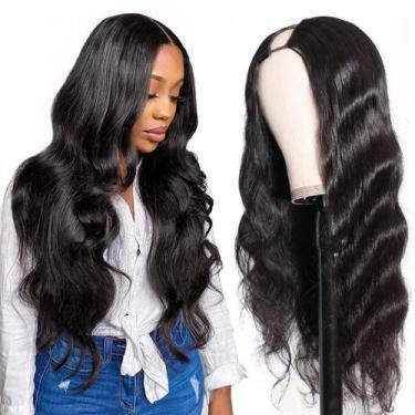 Imagem de Peruca de cabelo humano U Part Tahikie Body Wave 180% densidade 26cm