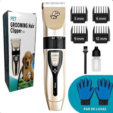 Imagem de KIT Tosa Pet com Par de Luvas Tira Pêlos ideal para todos os tipos - A