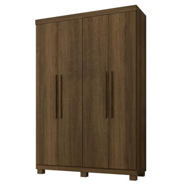 Imagem de Guarda Roupa Milão 4 Portas 3 Gavetas 5 Prateleiras Imbuia