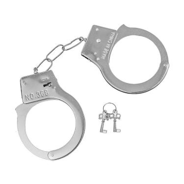 Imagem de Algemas Metal Chaves Festas Fantasias Brincadeira Policial Carnaval