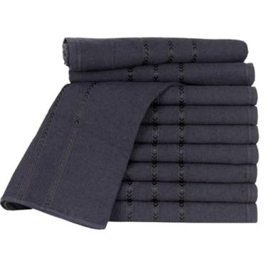 Imagem de Toalha De Banho Kit 08 Peças 70x120cm 100% Algodão Custo Benefício Alta Absorção (Preto)