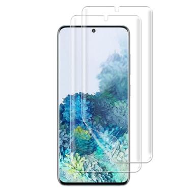 Imagem de UZWZW Pacote com 2 protetores de tela para Samsung Galaxy S20 Plus 5G/4G (6,7 polegadas) (não vidro), filme TPU macio flexível, compatível com capas