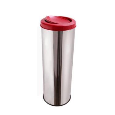 Imagem de Lixeira Inox Para Banheiro Reciclável 50 Litros Com Tampa - CM Design,