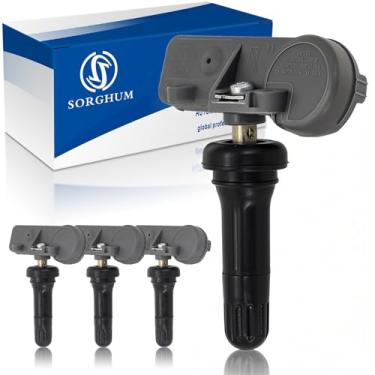 Imagem de SORGHUM Sistema De Monitoramento Pressão Pneus - Sensores Tpms Pré-Programados, 4 Peças, 315 Mhz, Compatível Com Chevrolet, Buick, Gmc E Cadillac 2007-2024, Substituição Nº 13581558, 13598771 135987