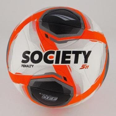 Imagem de Bola Society Penalty S11 R2, Branco, Laranja, Preto, ST