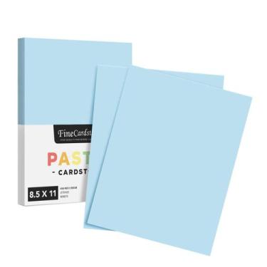 Imagem de Papel de cartolina S Impressão superfina 8,5x11 199gsm azul 50 folhas 