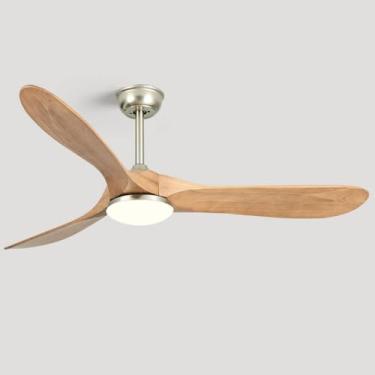Imagem de Luzes De Ventilador Mudo De 3 Velocidades Para Quarto Com Temporização Remota Luz Do Ventilador De Teto Regulável Led Ventilador De Teto Com Luz Sala De Estar Sala De Jantar Luzes, C, 42in
