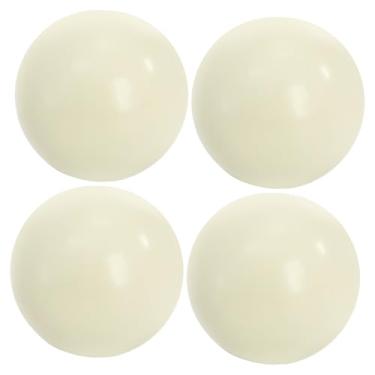 Imagem de Lawei Pacote com 4 bolas de bocce pallino de 57 mm, bolas de resina durável para jogo de bola de bocha, bolas de reposição para esportes, adultos, crianças ao ar livre, quintal, praia e festas, bege