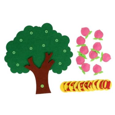 Imagem de simhoa Jogo de matemática, jogo de correspondência de números, jardim de infância, pré-escola, brinquedos educativos, brinquedos de aprendizagem, contagem de, Árvore de Pêssego